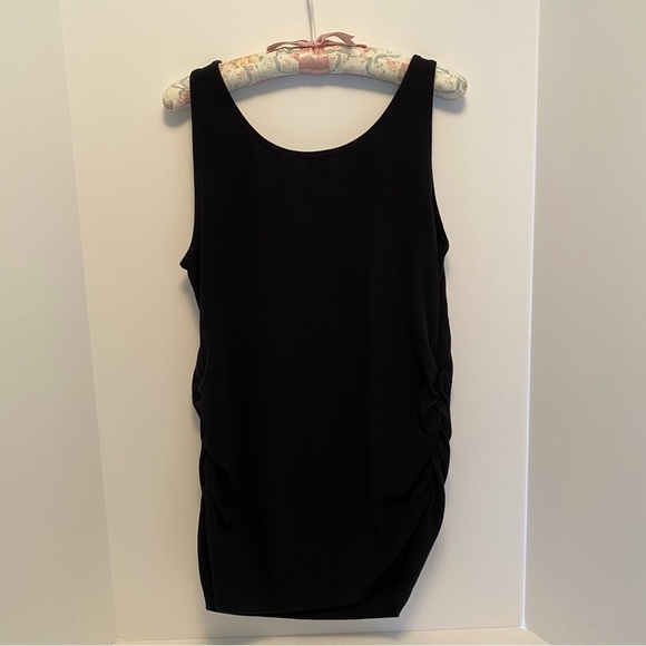 Old Navy Maternity First-Layer Rib-Knit Side-Shirred Black Tank Top Size XL - Picture 2 of 6